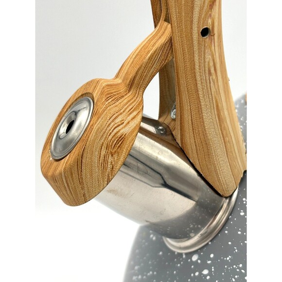 Well Equipped‎ Kitchen Stainless Steel Tea Kettle Ergonomic Wood Rubber Handle - Picture 11 of 16